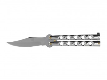 Nóż balisong Joker JKR357 motylek chromowany ostrze 8,5 cm