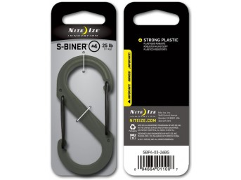 Nite Ize S-Biner 4 Plastic Black Gate FGreen karabinek