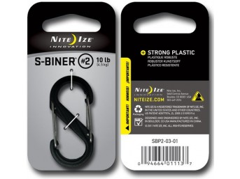 Nite Ize S-Biner 2 Plastic Black Gate Czarny karabinek