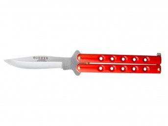 Nóż Joker motylek N101-R czerwony ostrze 10 cm