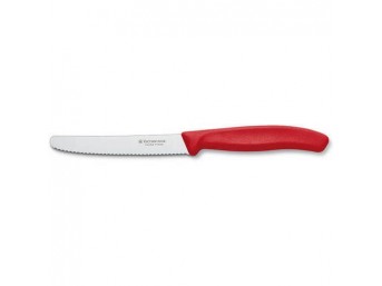 Nóż do pomidorów, ząbkowany 11cm czerwony Victorinox