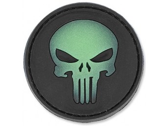 4TAC Naszywka 3D Punisher Skull Świecąca