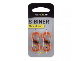 Nite Ize - S-Biner MicroLock Plastic -Pomarańczowy-2Pack-LSBPM-19T-2R3