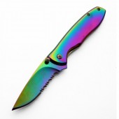 Nóż składany albainox 19269 Rainbow tęczowy