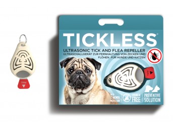 Ultradźwiękowy odstraszacz kleszczy dla psów Tickless Beż
