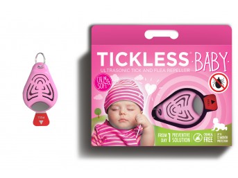 Ultradźwiękowy odstraszacz kleszczy dla dzieci Tickless Różowy
