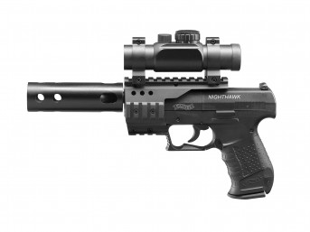 Pistolet wiatrówka Walther Nighthawk 4,5 mm + kolimator tlumik