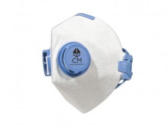 Maska antysmogowa CityMask biało-niebieska z węglem aktywnym
