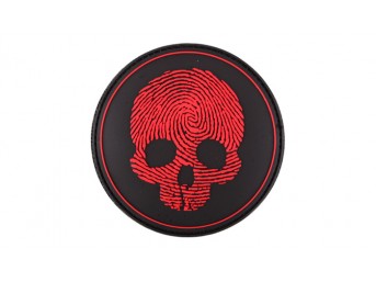 101 Inc. - Naszywka 3D - Fingerprint Skull - Czerwony