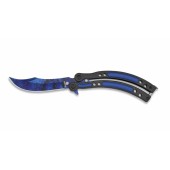 Nóż motylkowy Albainox Abanico Blue 02129 balisong