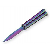 Nóż motylkowy Rainbow Smart Balisong tęczowy 