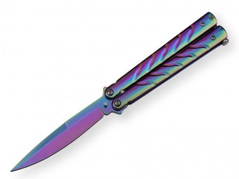 Nóż motylkowy Rainbow Smart Balisong tęczowy 