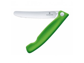 Nóż Victorinox Swiss Classic 6.7836.F4B ząbkowany, zielony