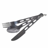 Niezbędnik Mil-Tec stalowy nóż łyżka widelec turystyczny