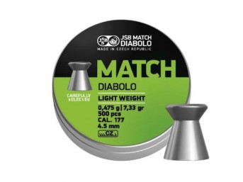 Śrut diabolo JSB Match Light 4,49 mm 500 szt. 0,475 g / 7,33 g